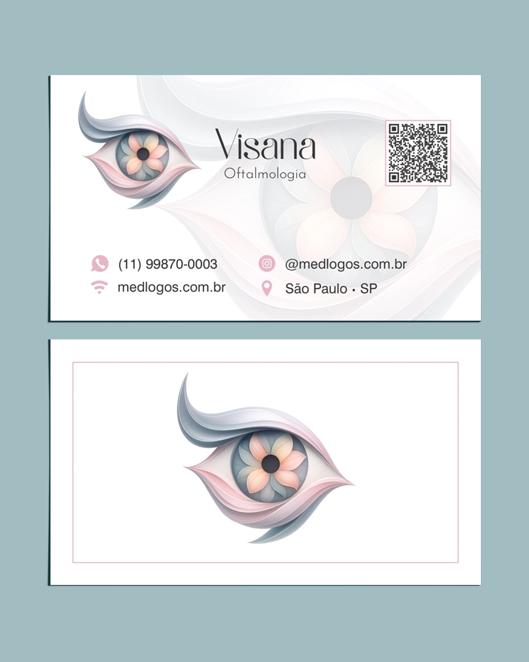 Cartão de visita oftalmologia - impressão premium e design profissional.