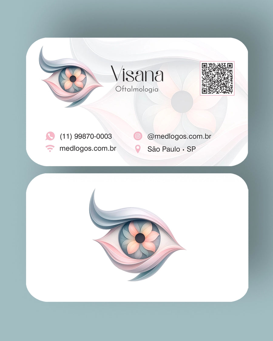 Cartão de visita oftalmologia - impressão premium e design profissional.