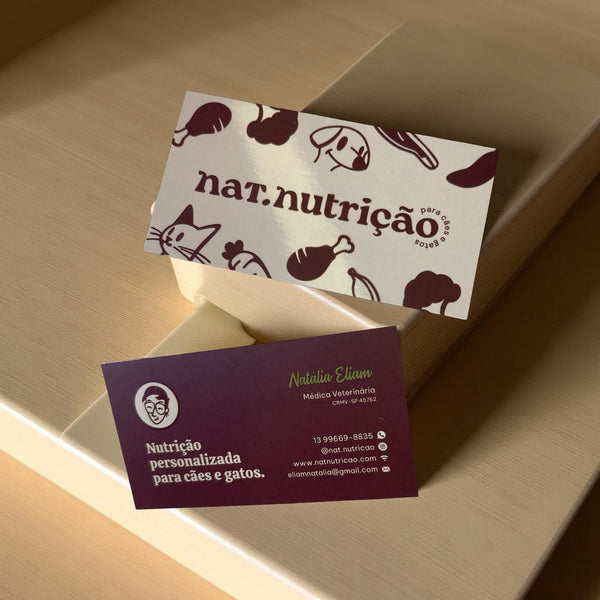 Cartão de visita personalizado para veterinários.