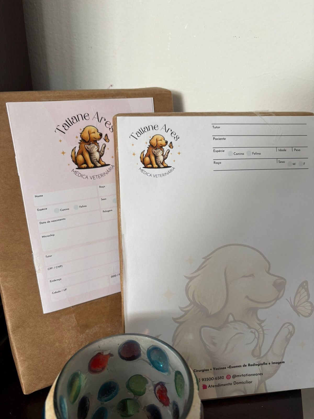 Caarteiras de vacinação personalizadas para veterinários. Gráfica especializada.