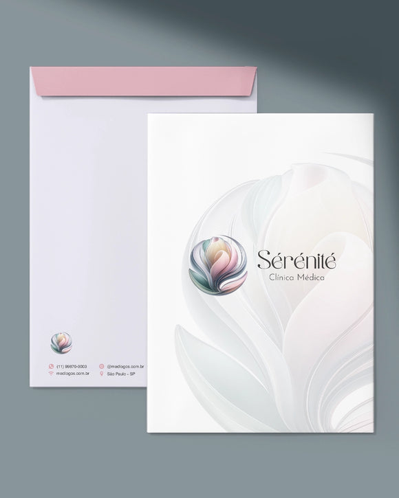 Envelope saco para exames de ginecologia e obstetrícia, impressão premium e material resistente