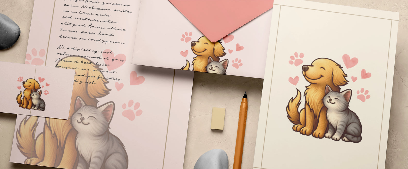 Gráfica médica veterinária com papelaria personalizada premium — receituários, cartões de vacina, fichas clínicas e impressos para clínicas e consultórios veterinários