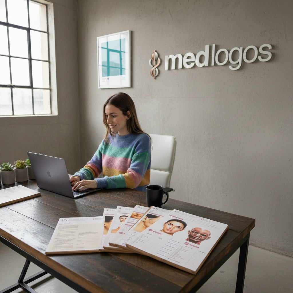 Consultório com papelaria médica personalizada Med Logos