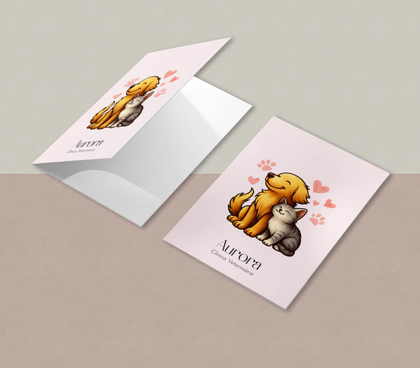 Pasta de luxo personalizada para clínica veterinária | Acabamentos de pastas veterinárias - exemplos Med Logos