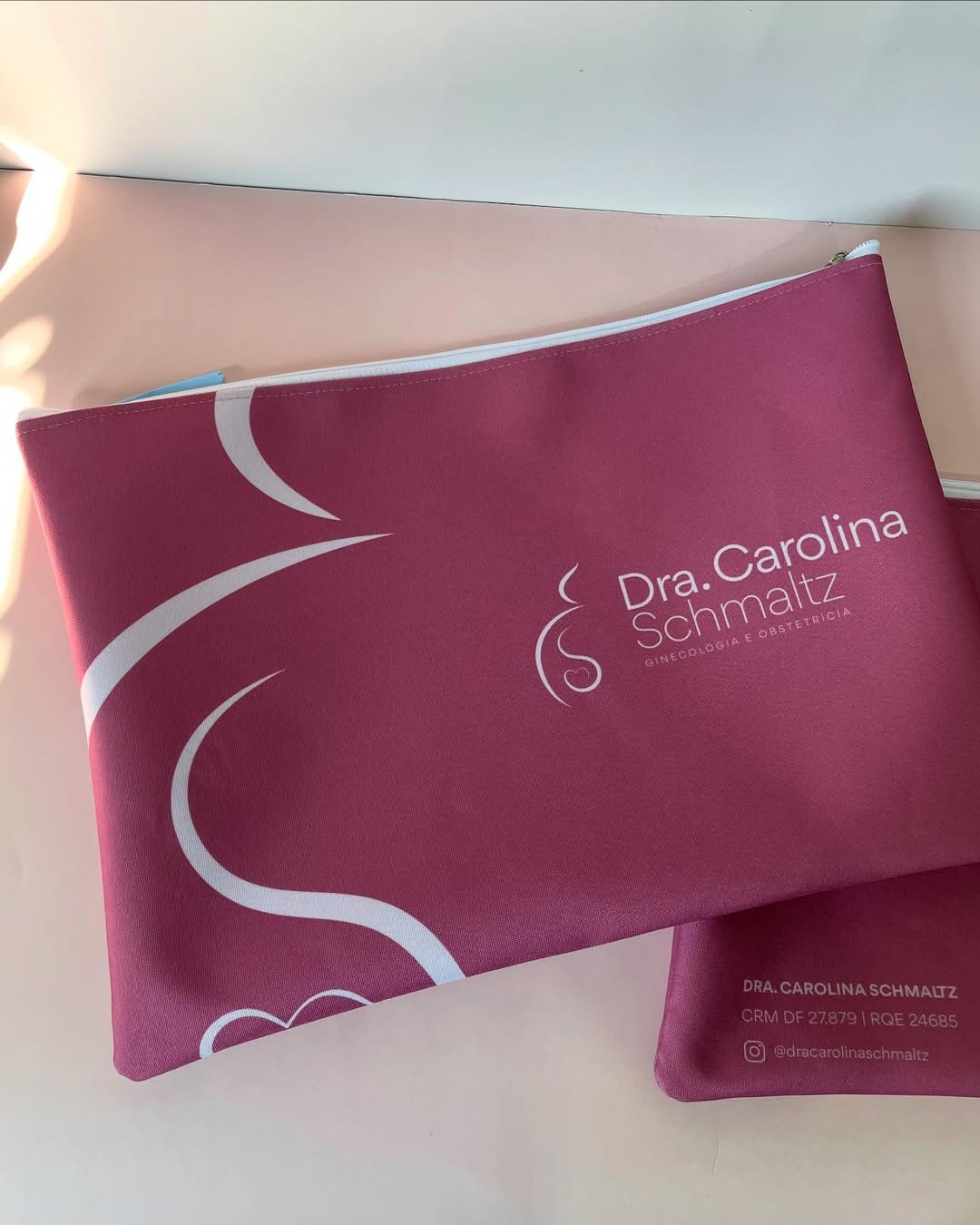 Pastas médicas em tecido, bolsa médica.