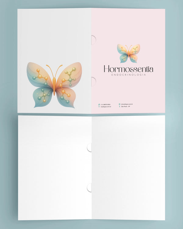 Pasta médica endocrinologia - impressão premium e layout funcional para clínicas.