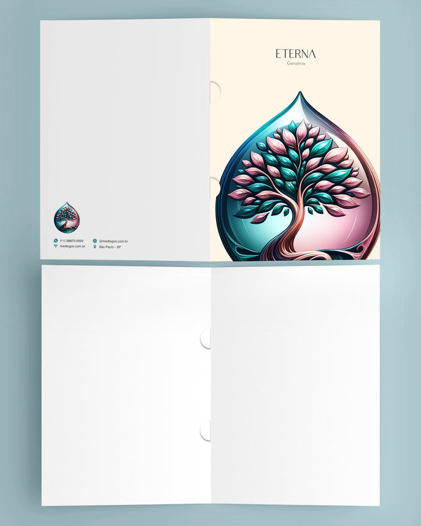 Pasta médica geriatria - impressão premium e layout funcional para clínicas.