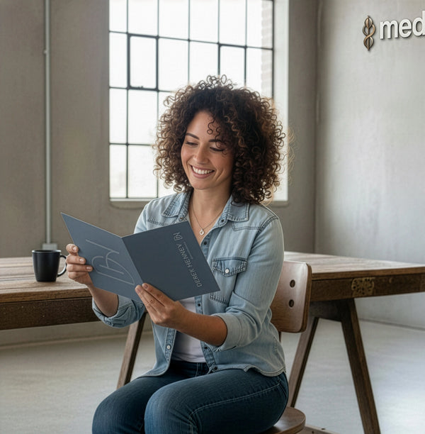 Pastas médicas em laminação fosca e acabamento premium. Gráfica especializada em papelaria para medicina.