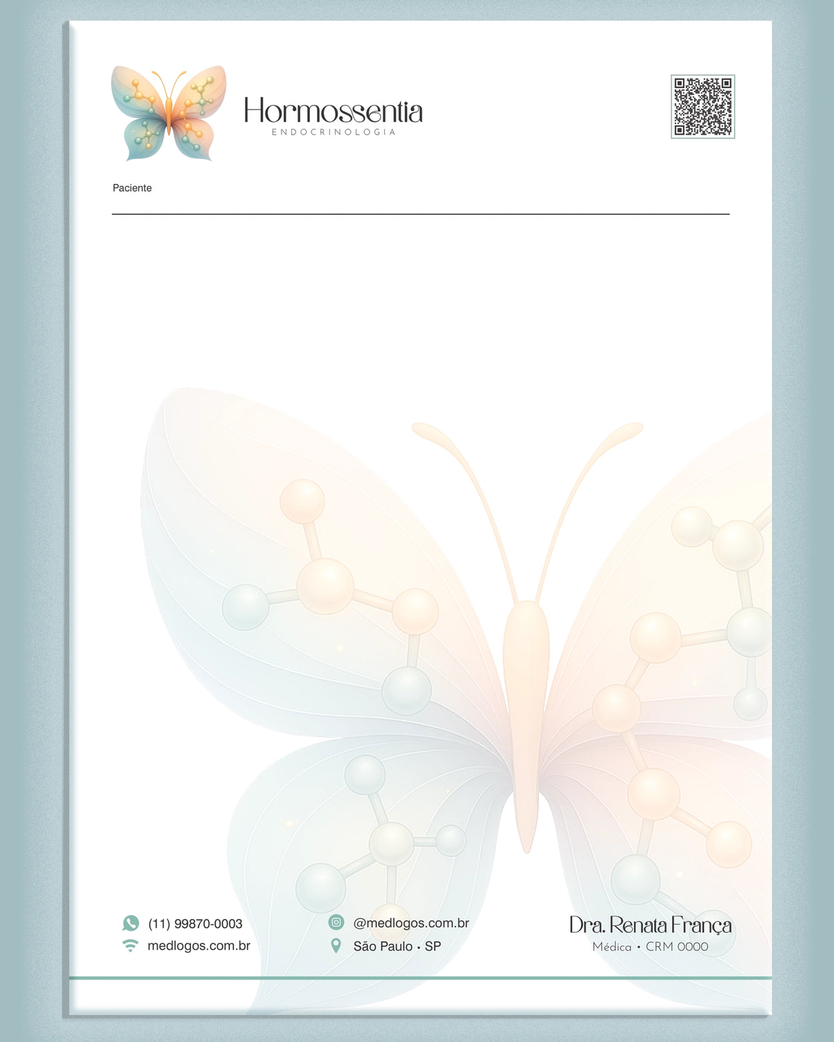 Receituário para impressora endocrinologia - impressão premium e layout funcional.