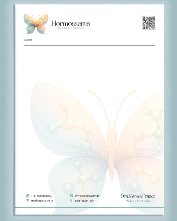 Receituário para impressora endocrinologia - impressão premium e layout funcional.