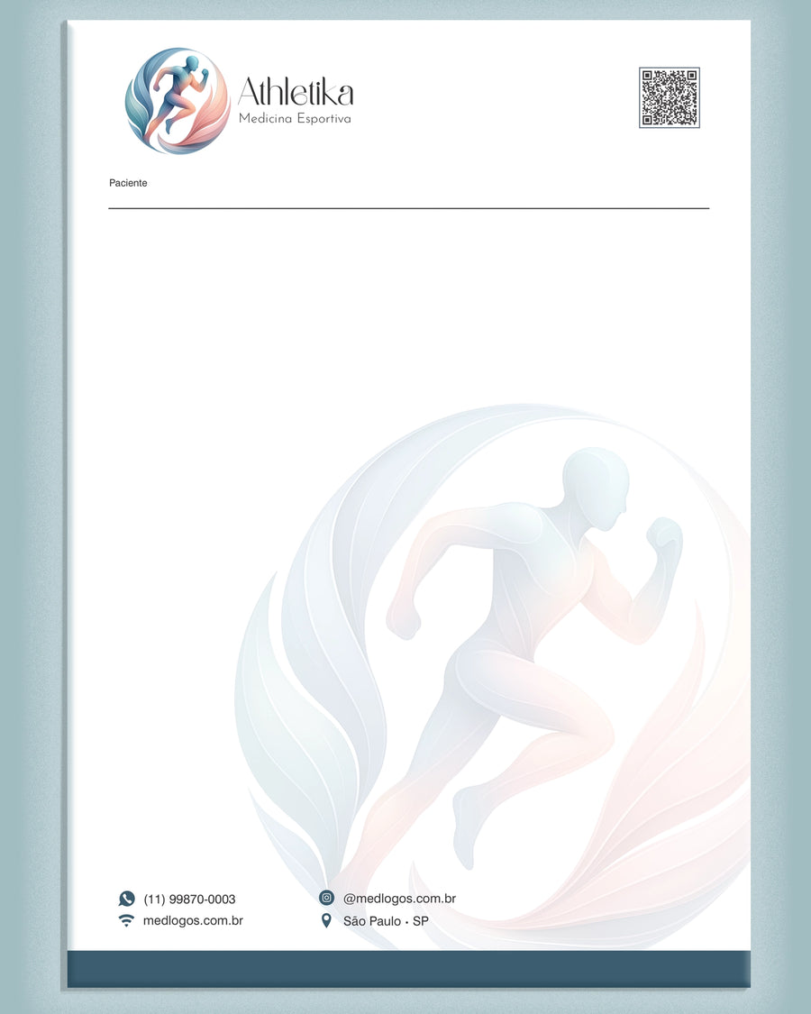 Blocos de receituário médico medicina esportiva - impressão de qualidade para clínicas e consultórios.